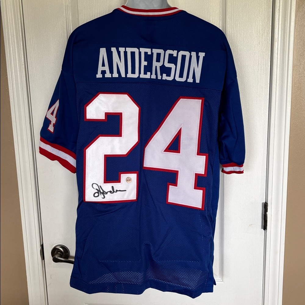 Vintage OJ Anderson NY Giants Autographed Jersey